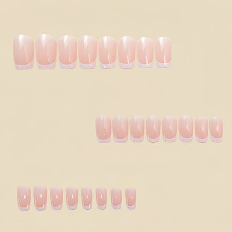 24pcs/Set Nude French Tips Press-On Nails