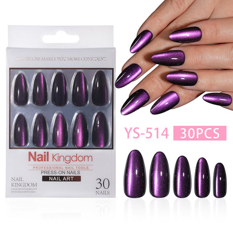32pcs/Set Cat Eye Press-On Nails