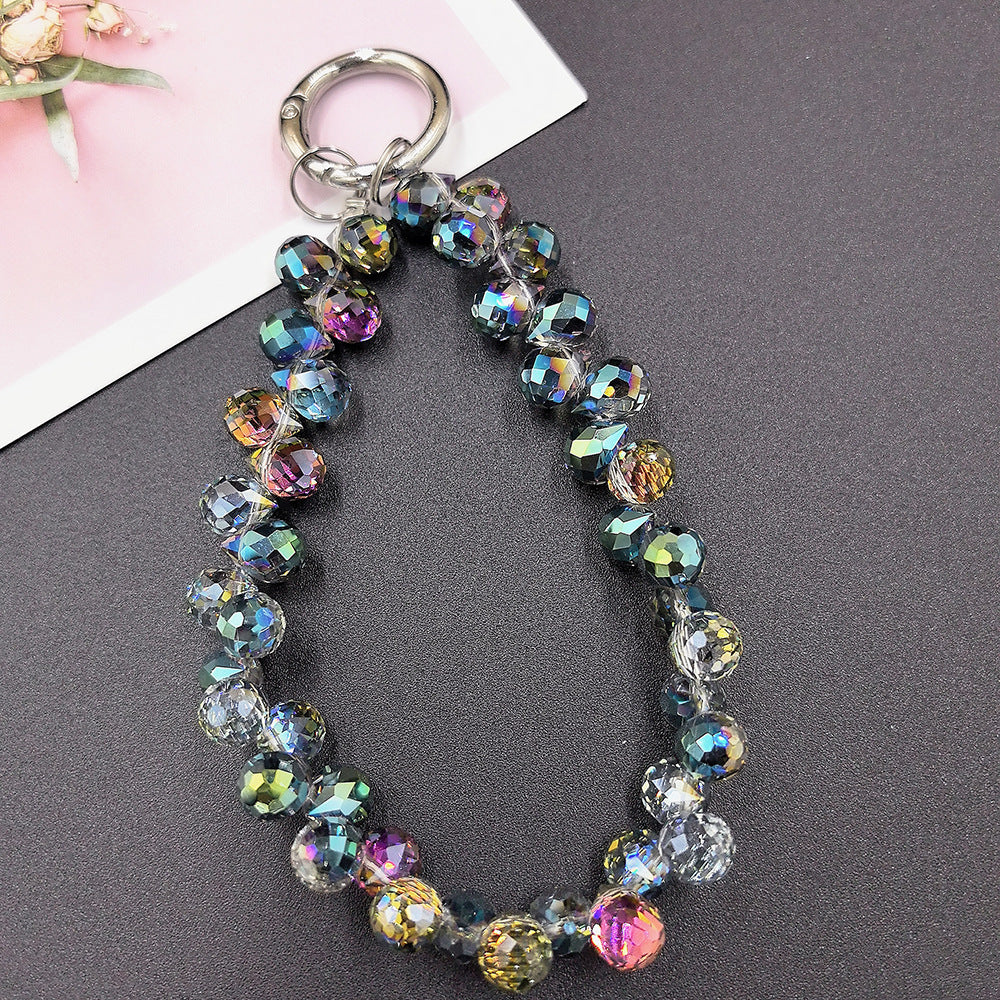 Crystal Teardrop Bead Charm Keychain & Phone Strap