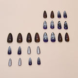 24pcs/Set Halloween Cat Eye Spooky Ghost Press-On Nails