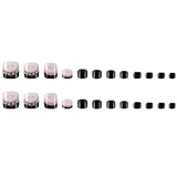 24pcs/Set White Flower with Diamond Embellishments Press On Toe Nails