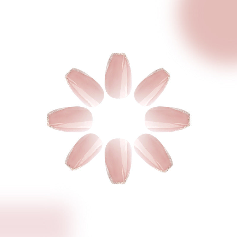 24pcs/Set Glitter French Press-On Nails