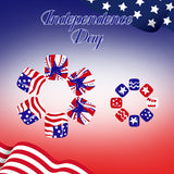 24pcs/Set Flag Star Stripes Press On Toe Nails