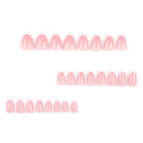 24pcs/Set Classic French Tip Short Press-On Nails