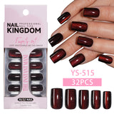 32pcs/Set Cat Eye Press-On Nails