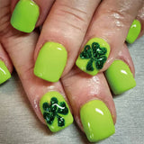 24pcs/Set St. Patrick's Day Four-Leaf Clover Short Press-On Nails