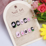 24pcs/Set Cute Flowers Press-On Nails For Kids