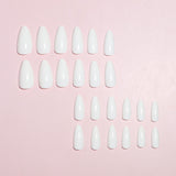 24pcs/Set White Press-On Nails