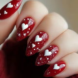 24pcs/Set Valentine’s Heart Press-On Nails