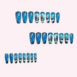 24pcs/Set Christmas Forest Snowflakes Press-On Nails