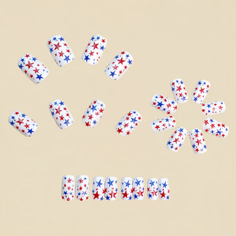 24pcs/Set Independence Day Stars Press-On Nails