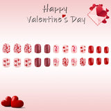 24pcs/Set Hearts Press-On Nails