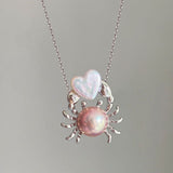 Crab Baroque Star Heart Pearl Necklace
