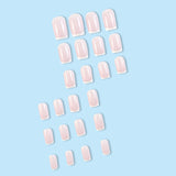 24pcs/Set Minimalist White French Tips Press-On Nails