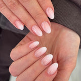 24pcs/Set White Gradient French Press-On Nails