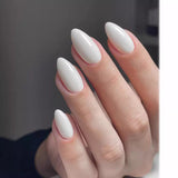 24pcs/Set White Press-On Nails