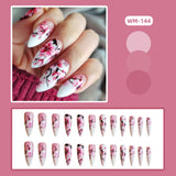 24pcs/Set Peach Blossom Press-On Nails