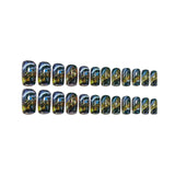 24pcs/Set Dark Gothic Gold Foil Ombre Press-On Nails