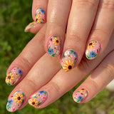 24pcs/Set Bee Daisy & Ladybug Press-On Nails