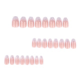24pcs/Set Silver Glitter Gradient Press-On Nails