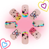 24pcs/Set Bow Gradient Matte French Press-On Nails