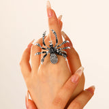 Dark Gothic Spider Earrings, Bracelet & Necklace