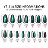 32pcs/Set Cat Eye Press-On Nails