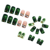 24pcs/Set Palm Tree Coconut Shell Press-On Nails