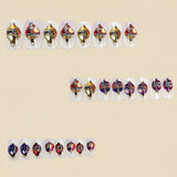 24pcs/Set Transparent Colorful Bubbles Press-On Nails