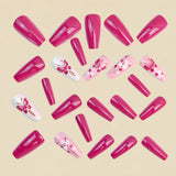 24pcs/Set Pink Butterfly Press-On Nails