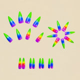 24pcs/Set Colorful Ombre Press-On Nails