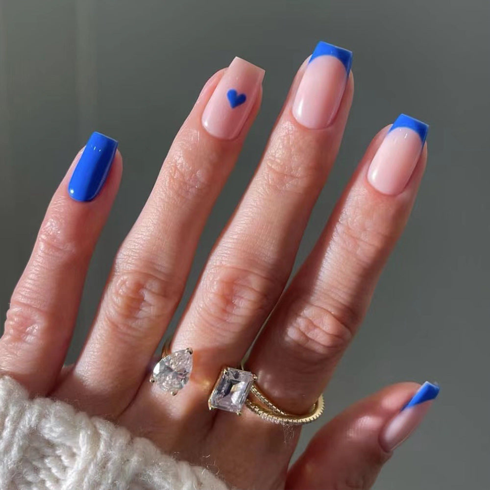 24pcs/Set Klein Blue Press-On Nails