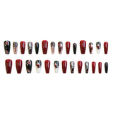 24pcs/Set Roses Press-On Nails