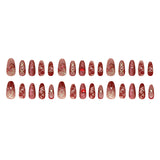 30pcs/Set Cat Eye Hearts & Cherries Press-On Nails