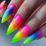 24pcs/Set Colorful Ombre Press-On Nails