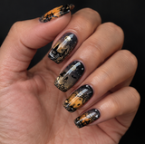 24pcs/Set Dark Forest Castle Gothic Short Style Press-On Nails