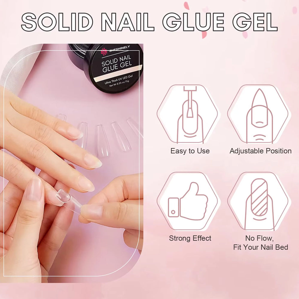 Solid Nail Gel Glue For Nail Tips And Press On Nails Nail Glue