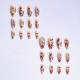 24pcs/Set Fresh Floral Press-On Nails