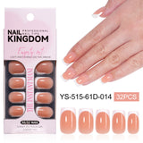 24pcs/Set Classic French Style Almond Press-On Nails