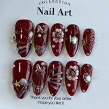 30pcs/Set 3D Floral, Starfish & Seashell Press-On Nails