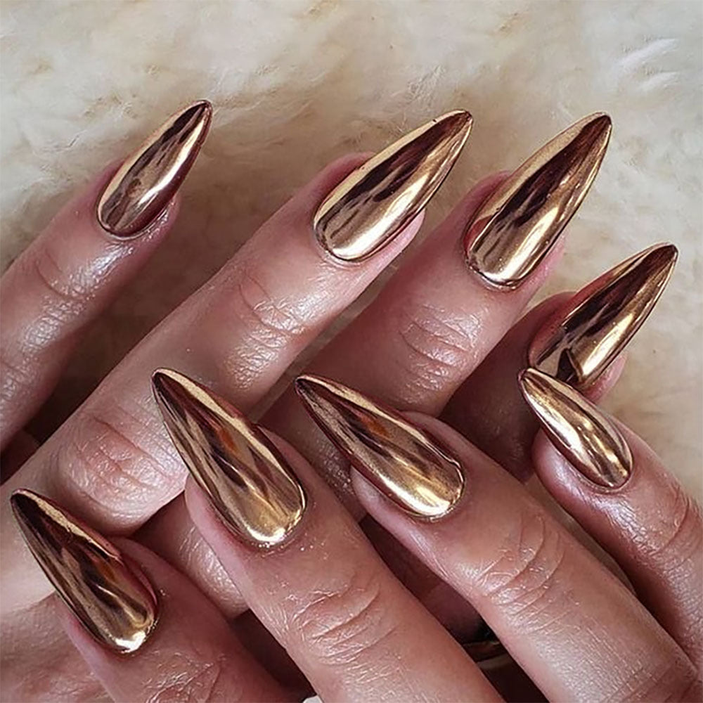 24pcs/Set Copper Press-On Nails