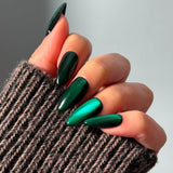 24pcs/Set Green Cat Eye Press-On Nails