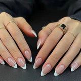 24pcs/Set White French Tips Press-On Nails