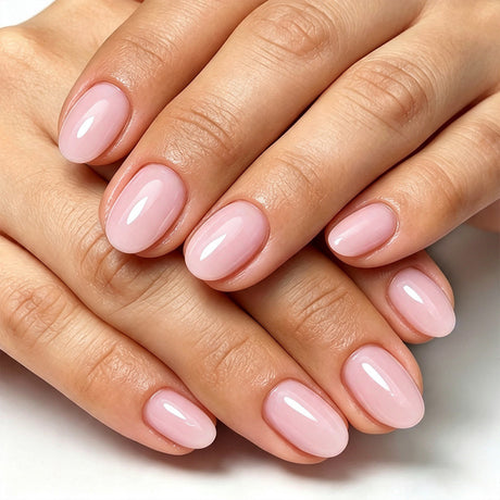 24pcs/Set Solid White Press-On Nails