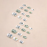 24pcs/Set Scruffy Dog and Little Yellow Chick Press-On Nails For Kids