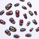 24pcs/Set Colorful Flowers Press-On Nails