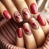 24pcs/Set Heart Press-On Nails