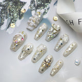 10pcs/Set 3D Christmas Press-On Nails