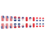 24pcs/Set Fireworks, Stars & Balloon Gradient Press-On Nails