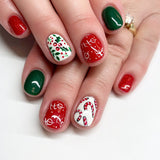 24pcs/Set Christmas Press-On Nails